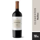 Vino Malbec Elementos 750 ml