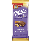 Chocolate Milka Castañas con caramelo 155 gr