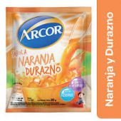 Jugo en polvo naranja-durazno Arcor 20 gr