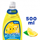 Detergente Lavavajillas Magistral Limon 500 ml.
