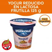 Yogur Reducido en Lactosa Frutilla Milkaut 125gr