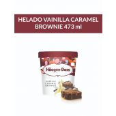 Pote Helado Vainilla Caramel Brownie Häagen-Dazs 473 ml