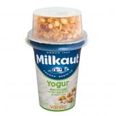 Yogur Descremado Vainilla con Semillas Milkaut x 155 gr.