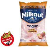 Yogur Bebible Frutilla Reducido en Lactosa Milkaut 1lt
