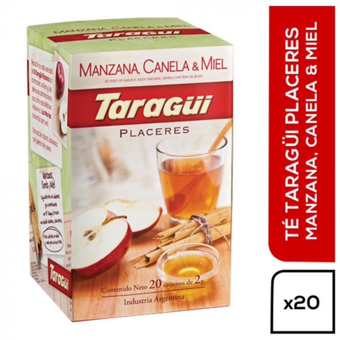 Té Taragui Placeres Manzana Canela Miel 20saq.