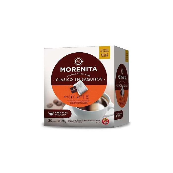Café La Morenita Intenso en Saquito 110 gr. (20 un)
