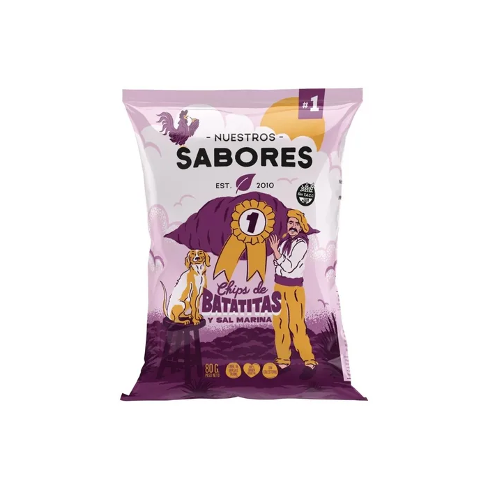 Chips  Batatas y Sal Marina x 80 g SIN TACC NUESTROS SABORES