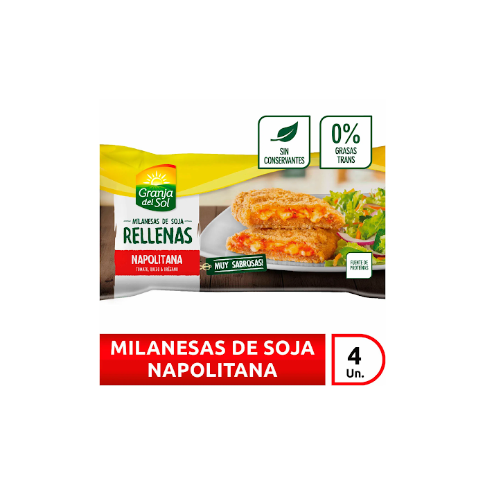 Milanesa de Soja Granja del Sol Rellena Napolitana 380g