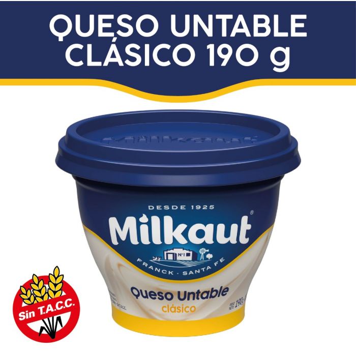 Queso Untable Clásico Milkaut 190gr