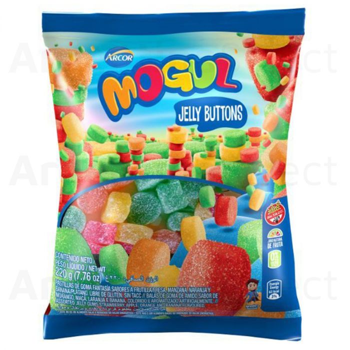 Gomitas Jelly Buttons Mogul 220gr.