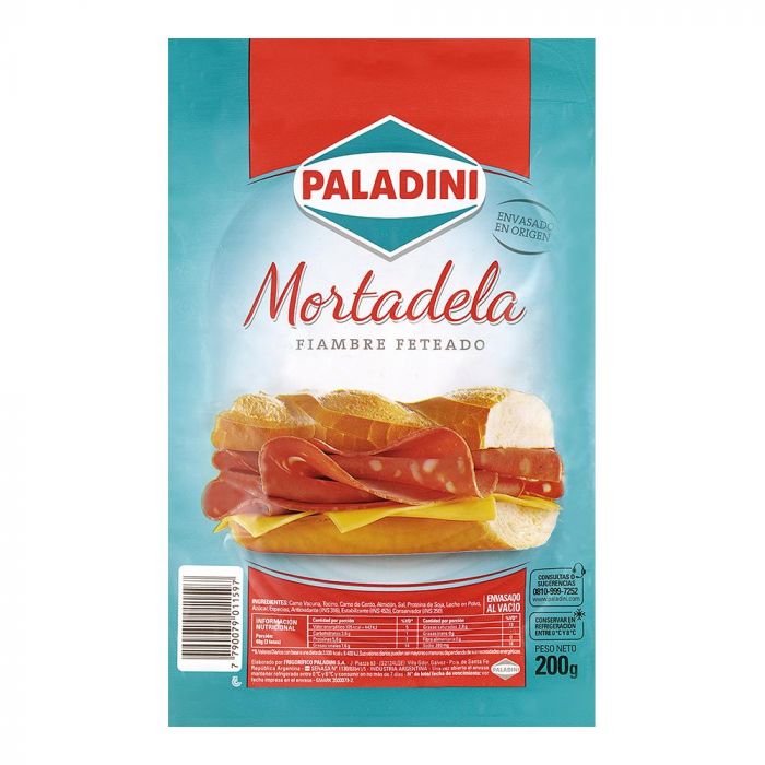 Mortadela Feteada Paladini 200gr