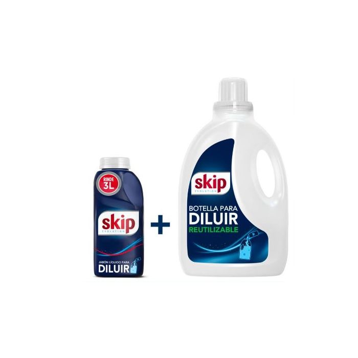 Detergente de ropa Skip liquido para Diluir 500 ml +Botella 3l