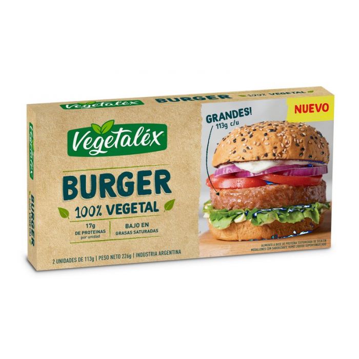 Hamburguesas 100% Vegetal Vegetalex 226gr.