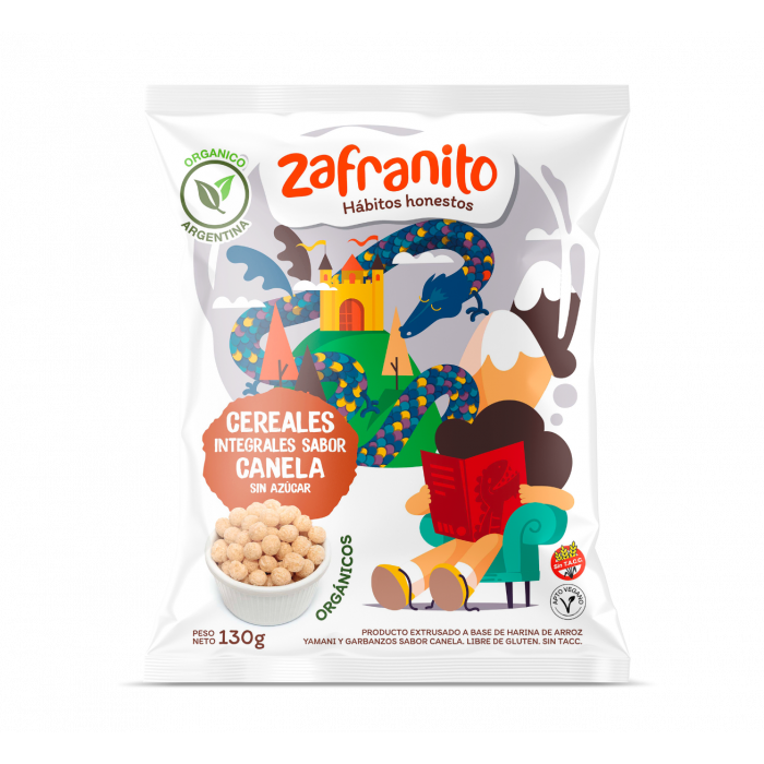 Cereales Organicos Integrales Canela sin azucar Zafranito 130gr